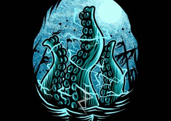 kraken awakening tshirt design