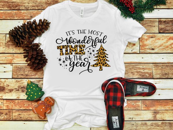 It’s the most wonderful time of the year leopard christmas png buy t shirt design artwork