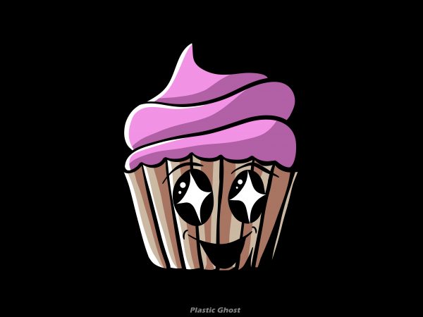 Kawaii cupcake t shirt design png