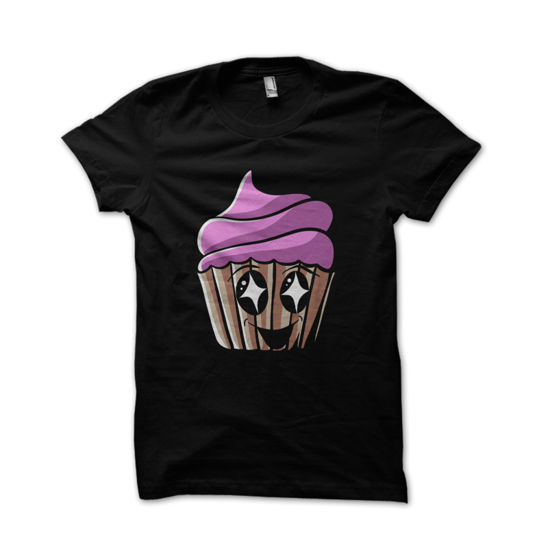 kawaii cupcake t-shirt designs for merch by amazon