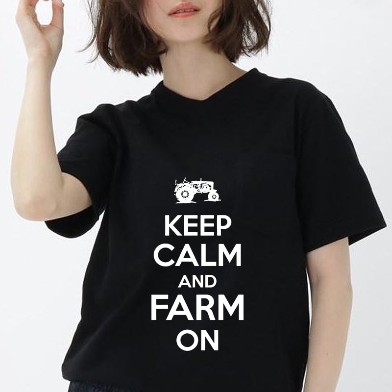 Keep Calm And Farm On, Truck, Farm EPS SVG PNG DXF Digital Download t shirt designs for printify