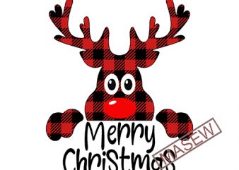 Christmas SVG, Merry Christmas SVG, Buffalo Plaid Christmas SVG, Buffalo Plaid Reindeer svg, Reindeer Christmas svg, Christmas Shirt svg Digital download t shirt design for