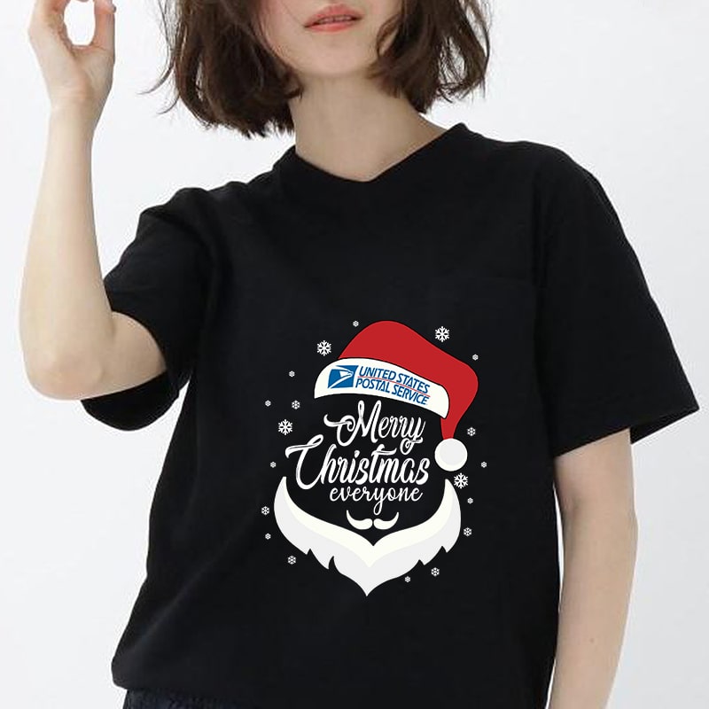 Merry Christmas Everyone SVG, United States Postal Service, Funny Christmas EPS SVG PNG DXF Digital Download buy t shirt designs artwork