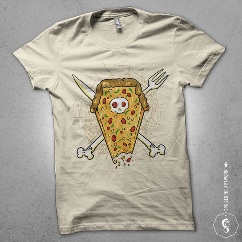 dead of pizza Graphic t-shirt design tshirt-factory.com