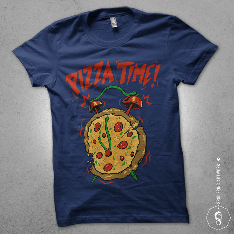pizza time t-shirt design vector t shirt design