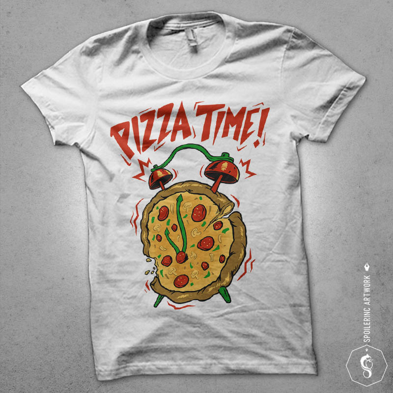pizza time t-shirt design vector t shirt design