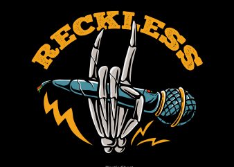 reckless t shirt design png