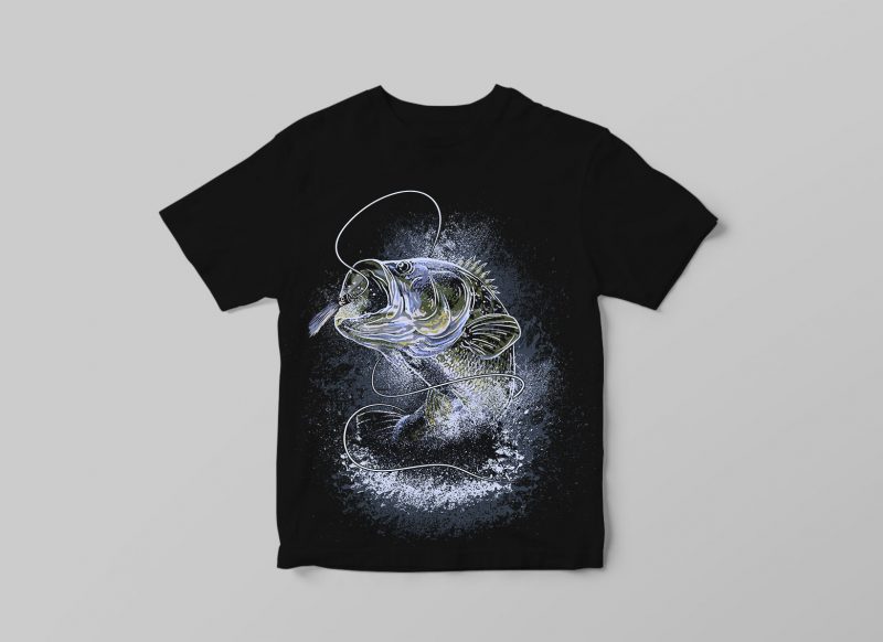 river monster vector t shirt design