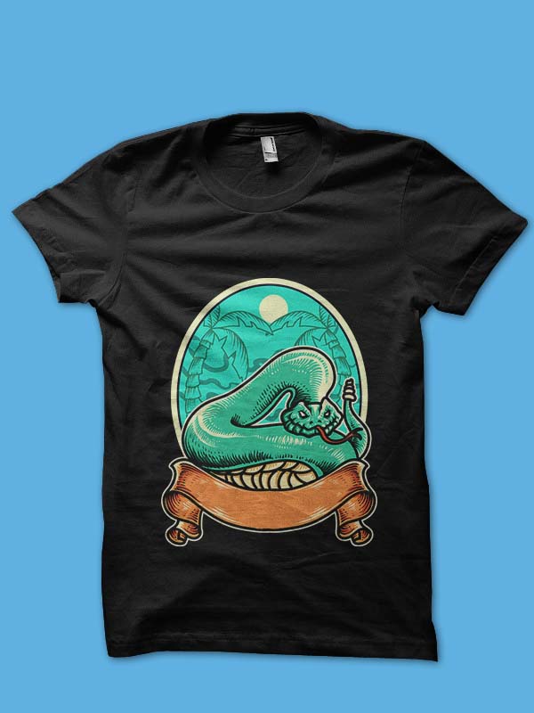 green snake tshirt design t-shirt designs for merch by amazon