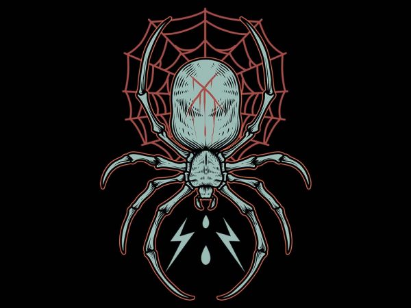 Deadly spider tshirt design
