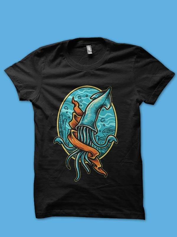 mr squid tshirt design buy t shirt designs artwork