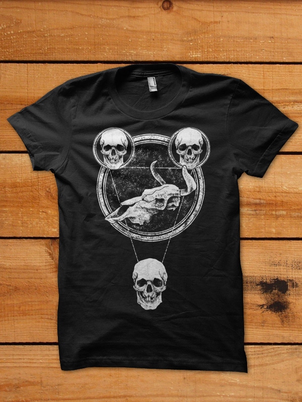 detailed skull bundle tshirt design