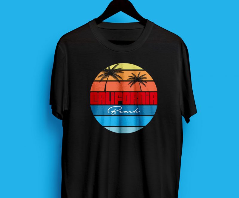 CALIFORNIA T SHIRT COLORFUL DESIGN t-shirt designs for merch by amazon