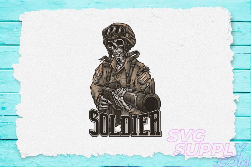 Skull soldier svg for tshirt design t shirt designs for printful