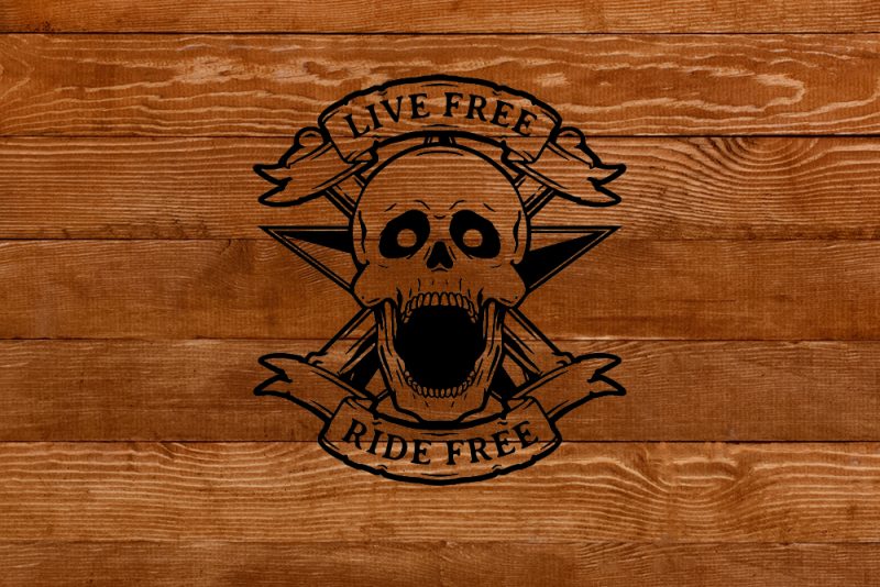 Life free ride free t-shirt design t shirt designs for printify