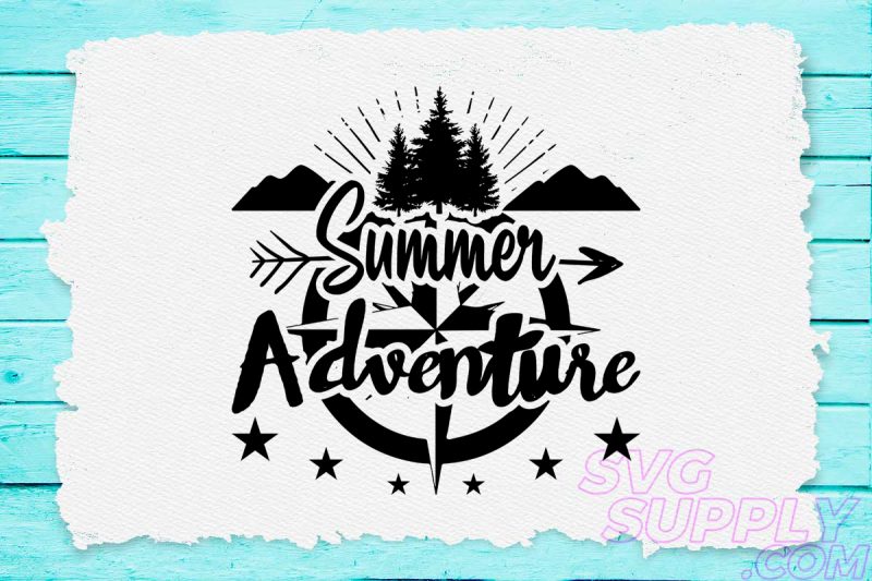 Summer adventure svg design for adventure print vector shirt designs