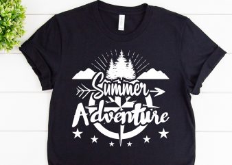 Summer adventure svg design for adventure print