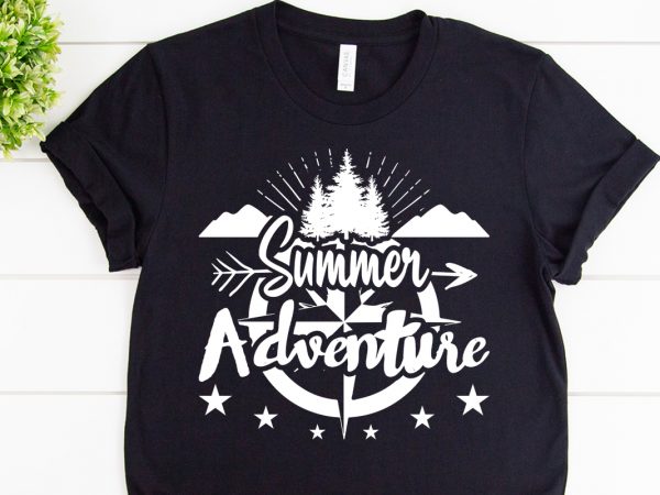 Summer adventure svg design for adventure print