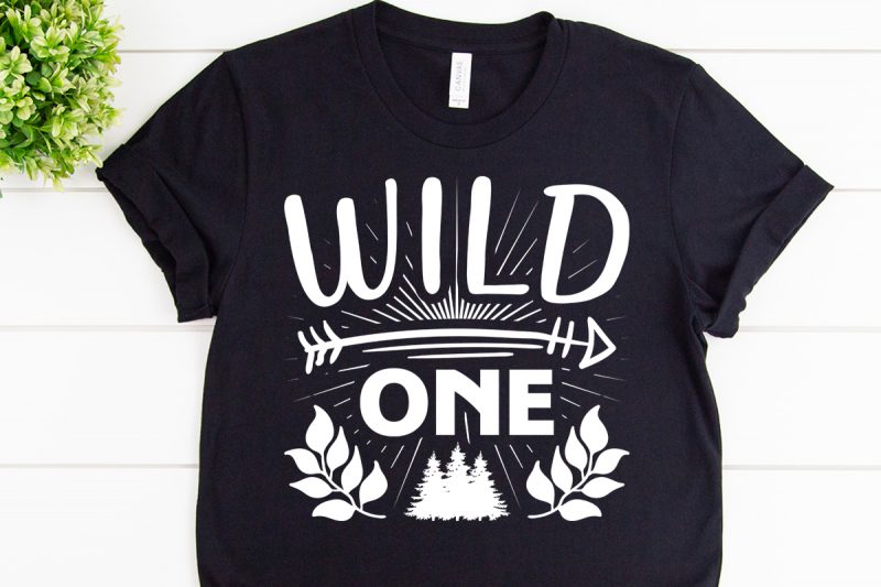 Wild one svg design for adventure shirt vector shirt designs