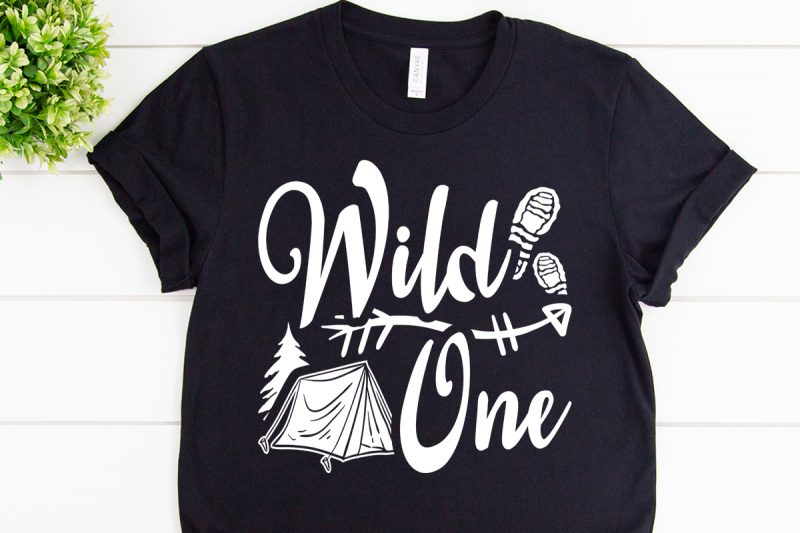 Wild ones svg design for adventure shirt vector shirt designs