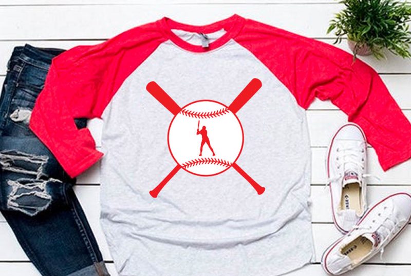 Baseball svg Ready to Hit for baseball lover tshirt t-shirt designs for merch by amazon
