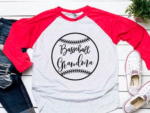 Baseball grandma black svg for baseball tshirt