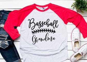 Baseball grandma clipart svg for baseball tshirt