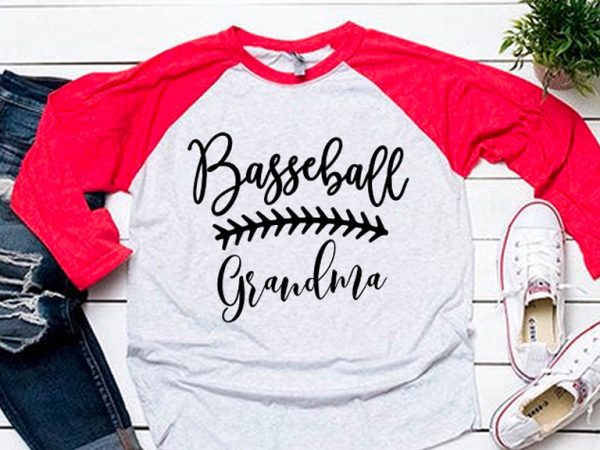Baseball grandma clipart svg for baseball tshirt