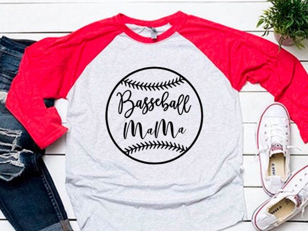 Baseball mama black svg for baseball tshirt