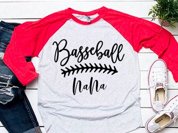 Baseball nana clipart svg for baseball tshirt
