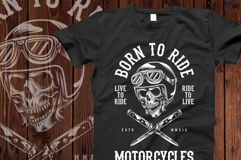 Bundle Skull Bikers vector designs 50%OFF t shirt design for merch teespring and printful