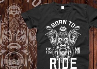 Born to ride t-shirt design