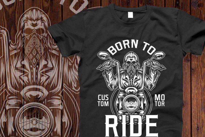 Bundle Skull Bikers vector designs 50%OFF t shirt design for merch teespring and printful