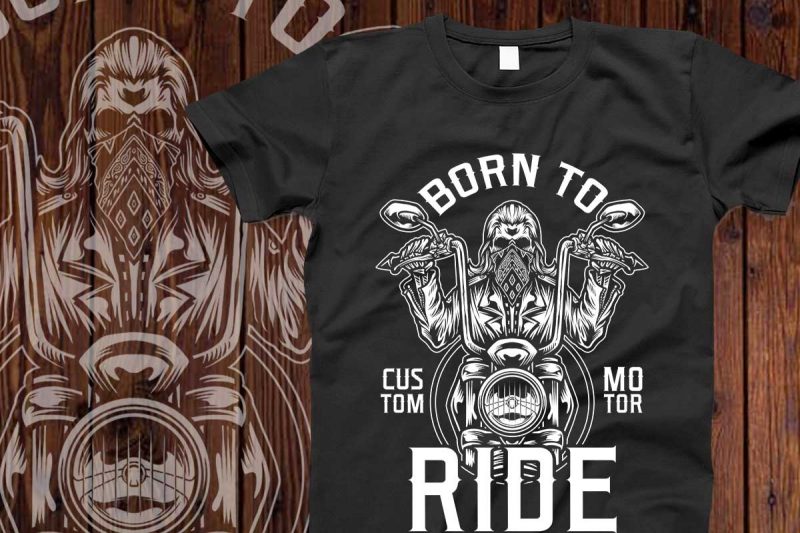 Born to ride t-shirt design t shirt designs for printful