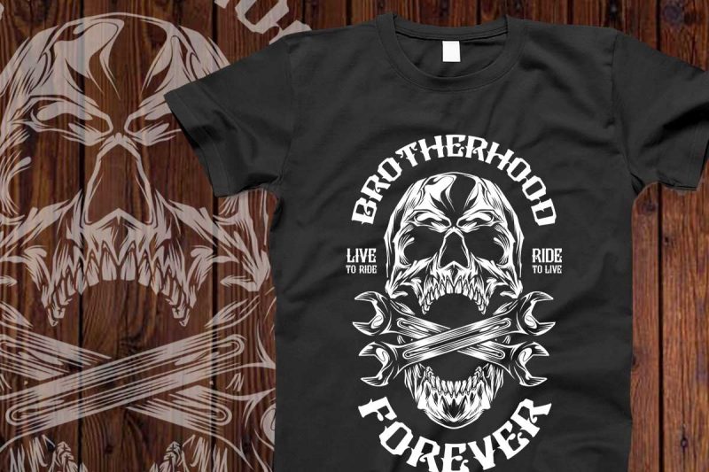 Brotherhood forever t-shirt design t shirt designs for printful