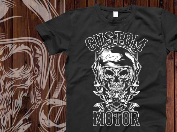 Custom motor t-shirt design