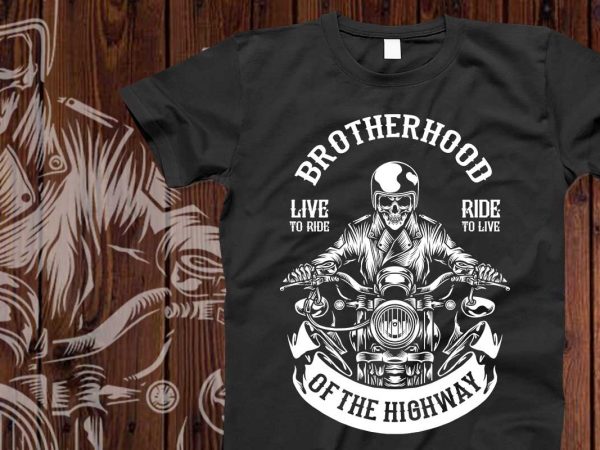 Brotherhood of the highway t-shirt design