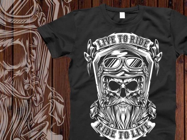 Live to ride t-shirt design