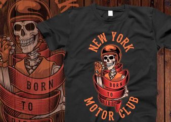 New york motor t-shirt design