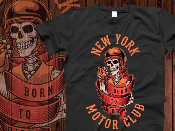 New york motor t-shirt design