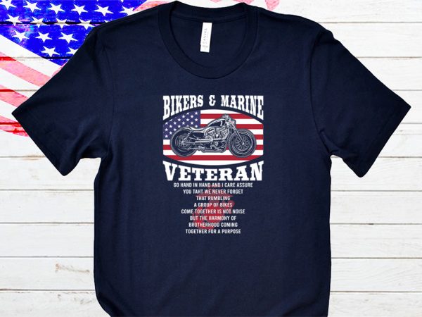 Marine bike t-shirt design