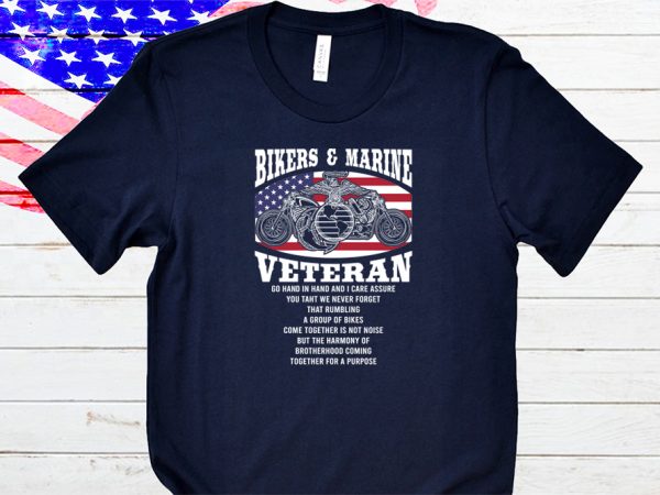 Marine double bike t-shirt design