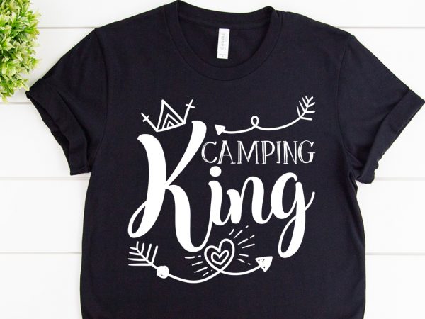 Camping king svg design for adventure zipper hoodie