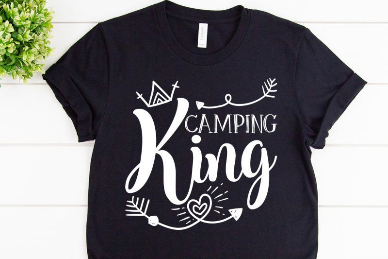 Camping king svg design for adventure zipper hoodie buy t shirt design