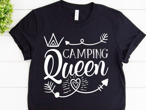 Camping queen svg design for adventure hoodie