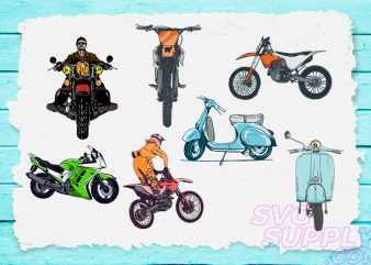 Motorcycle T-shirt Design Bundle