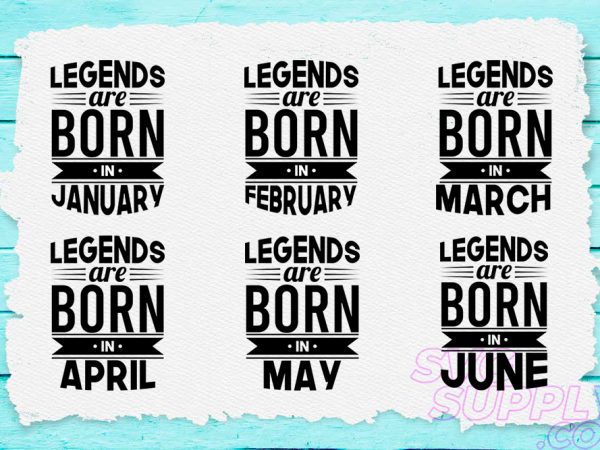 Legend are born t-shirt design bundle