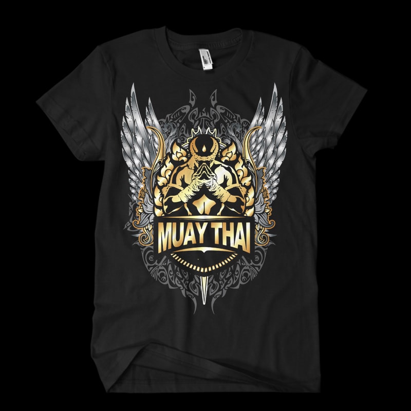 Muay Thai 5 vector t shirt designs for printful