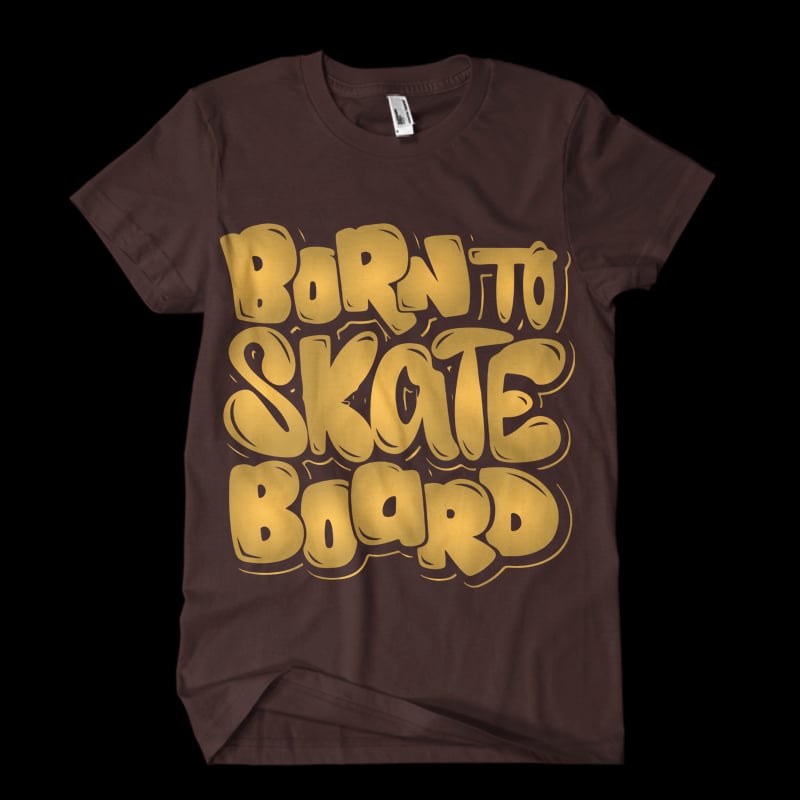 born-to-skate t-shirt design for sale