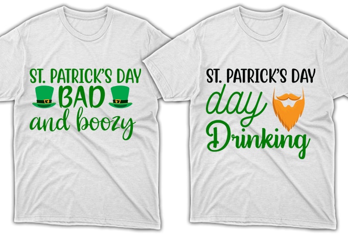 80 Print Ready St. Patrick's Day quotes T-shirt Designs Bundle